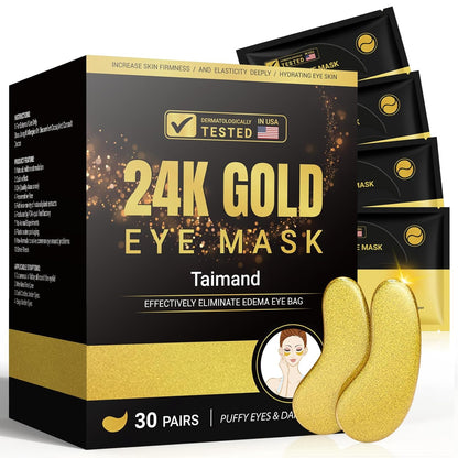 24K Gold Under Eye Mask | 30 Pairs