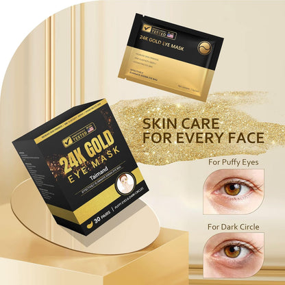 24K Gold Under Eye Mask | 30 Pairs